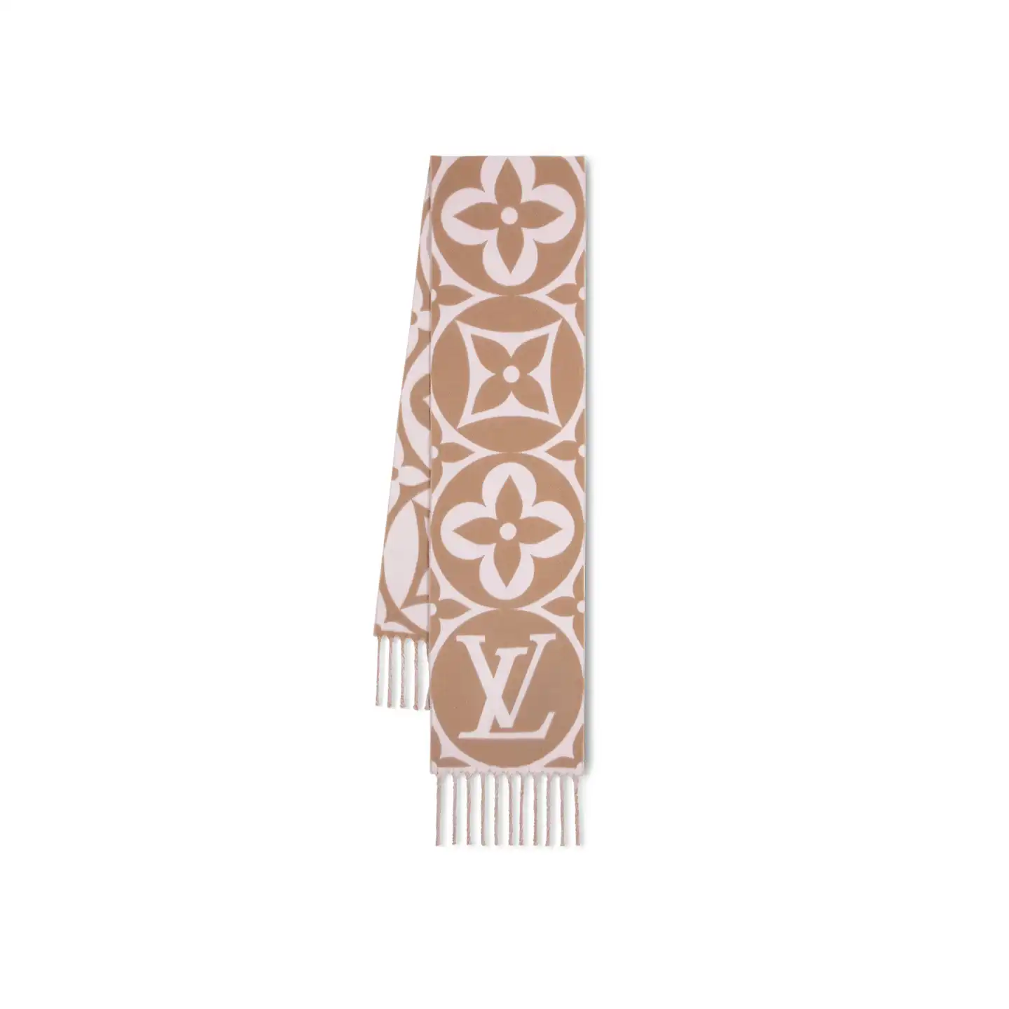 Cheap Louis Vuitton Beige Rose M79213 FLIGHT MODE LV Medallion Scarf 0131