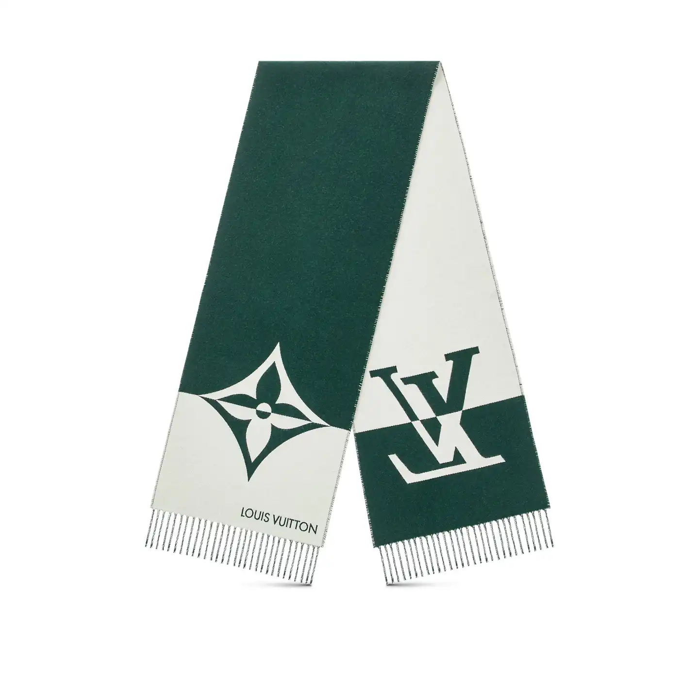 Louis Vuitton Dark Green M79139 Graphic Dual Scarf 0131