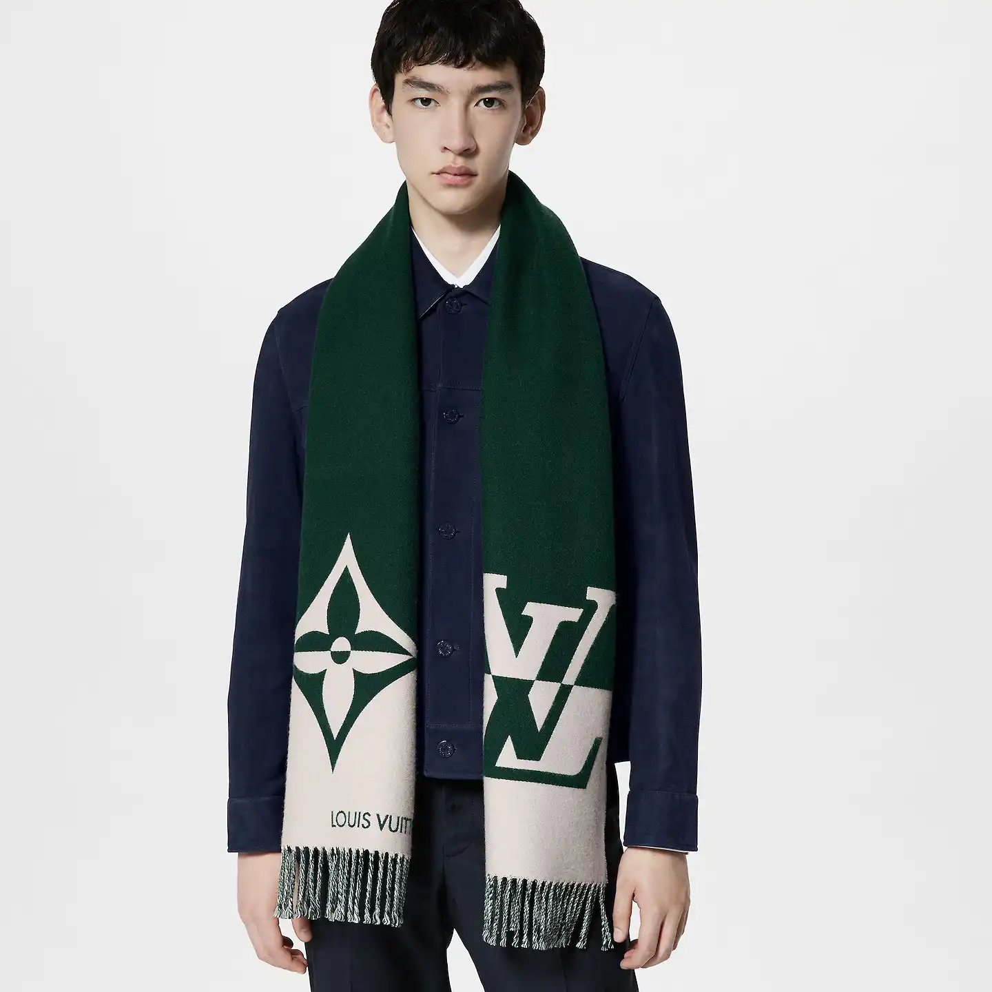 Cheap Louis Vuitton Dark Green M79139 Graphic Dual Scarf 0131