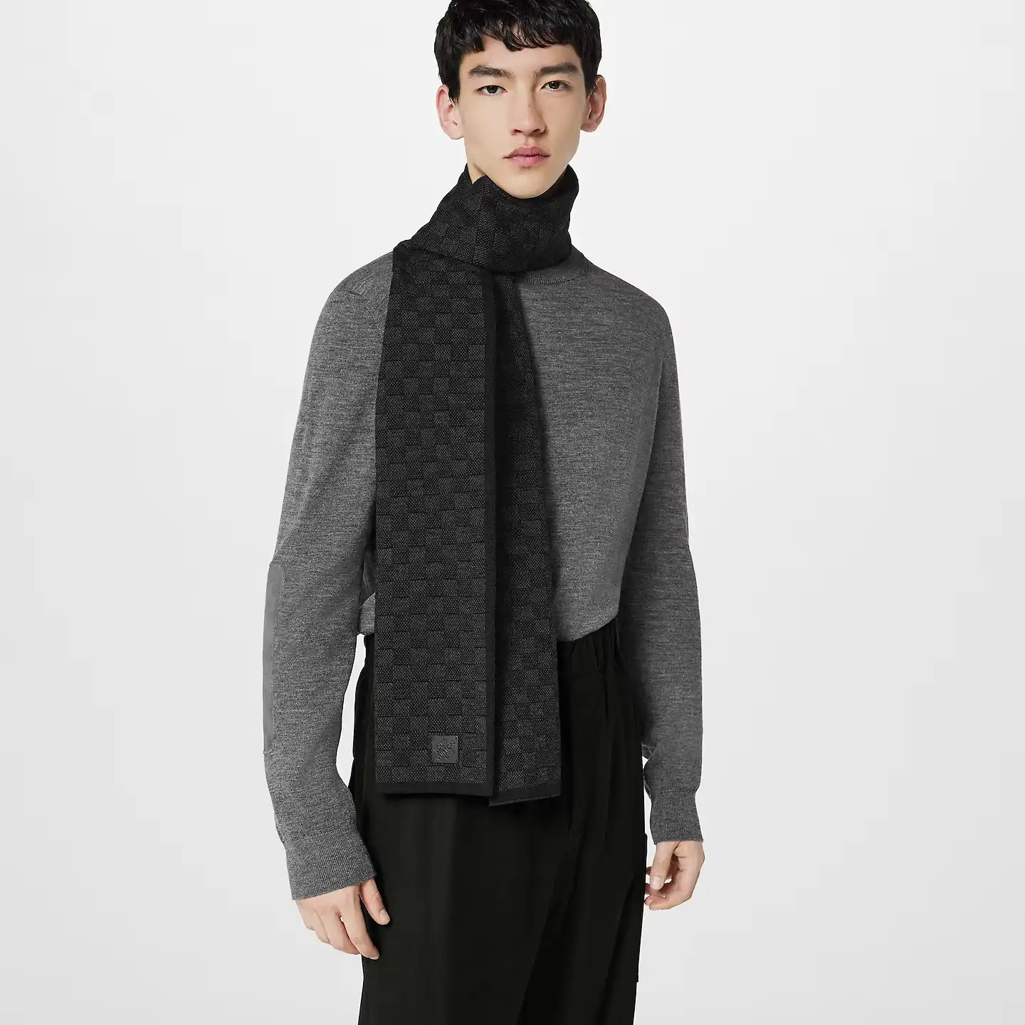 Cheap Louis Vuitton Anthracite M77988 Néo Petit Damier Scarf 0131