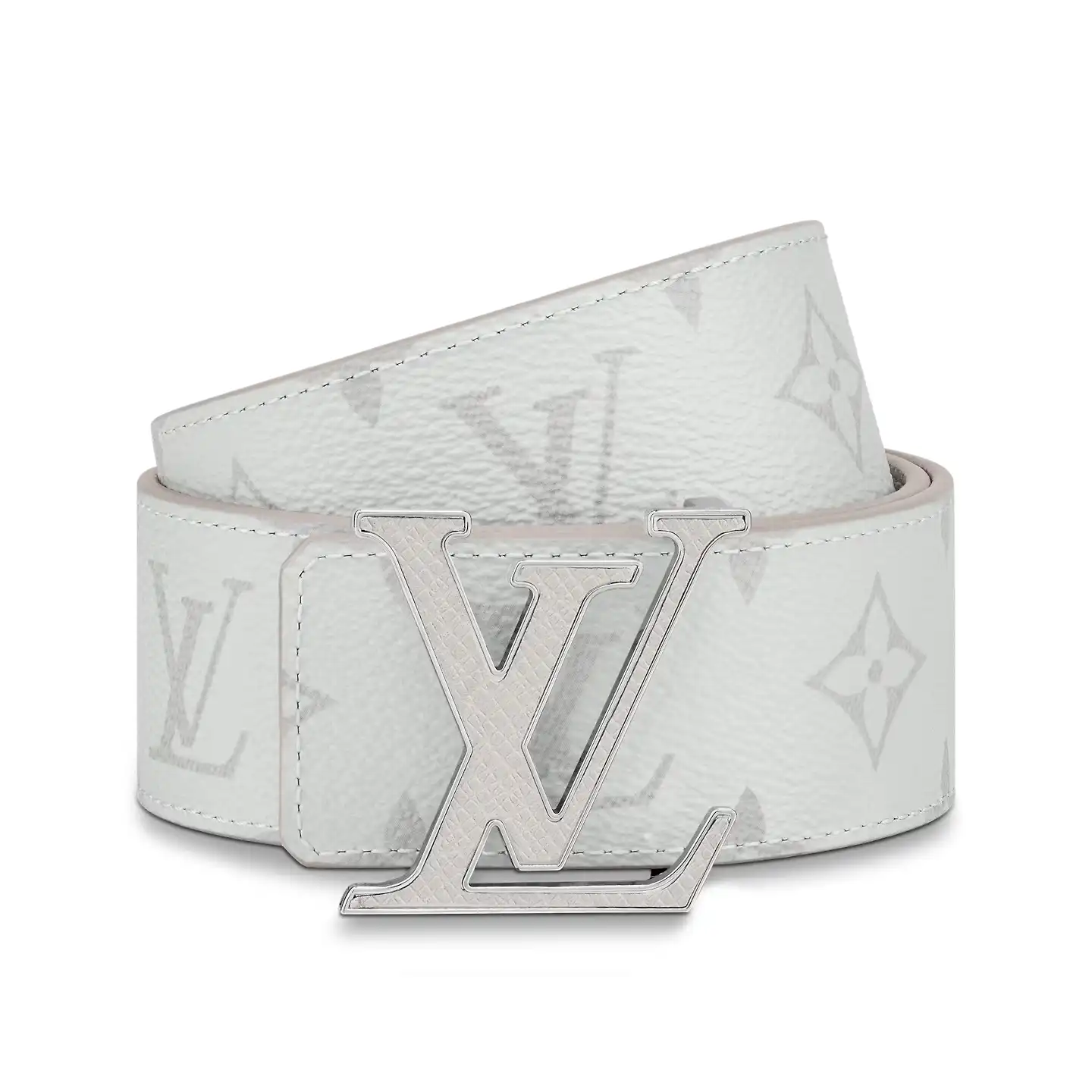 Cheap Louis Vuitton M0158U White LV Initiales 40mm Reversible Belt 0202