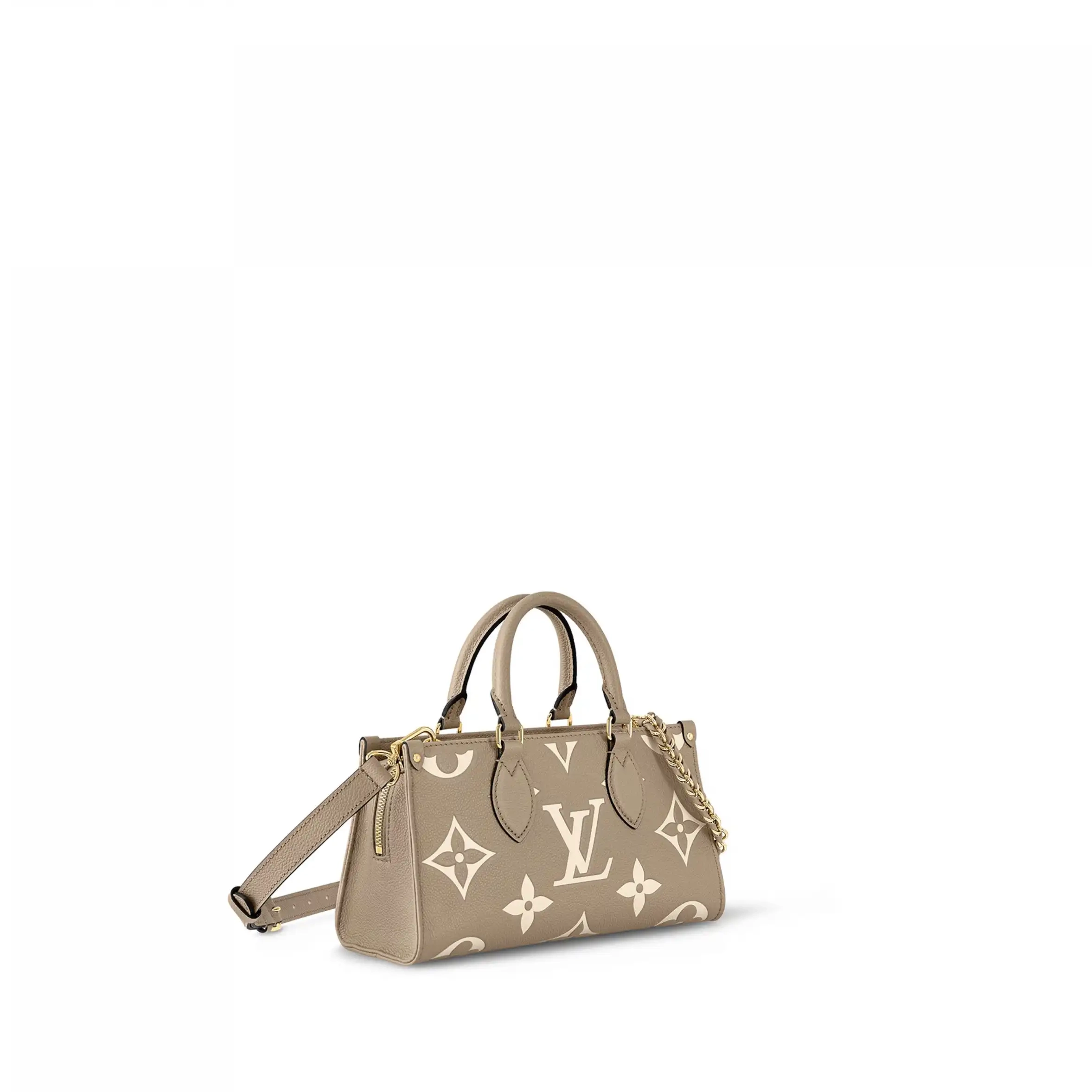 Cheap M23641 East Cream Dove Leather West Bicolor Louis OnTheGo Monogram Vuitton Empreinte 0215