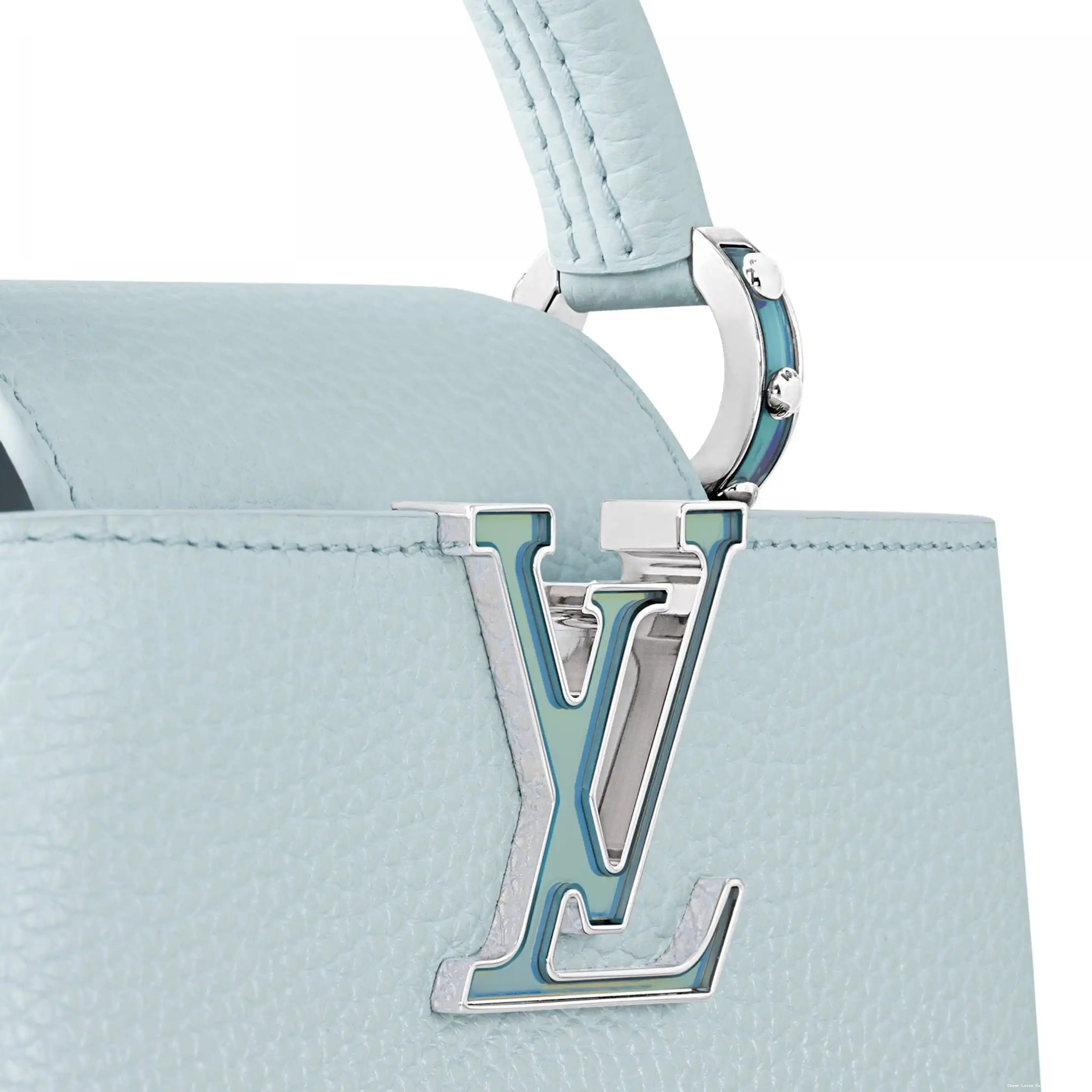 Cheap LV Capucines Vuitton Mini Blue Glacier M23289 SKI Louis 0224