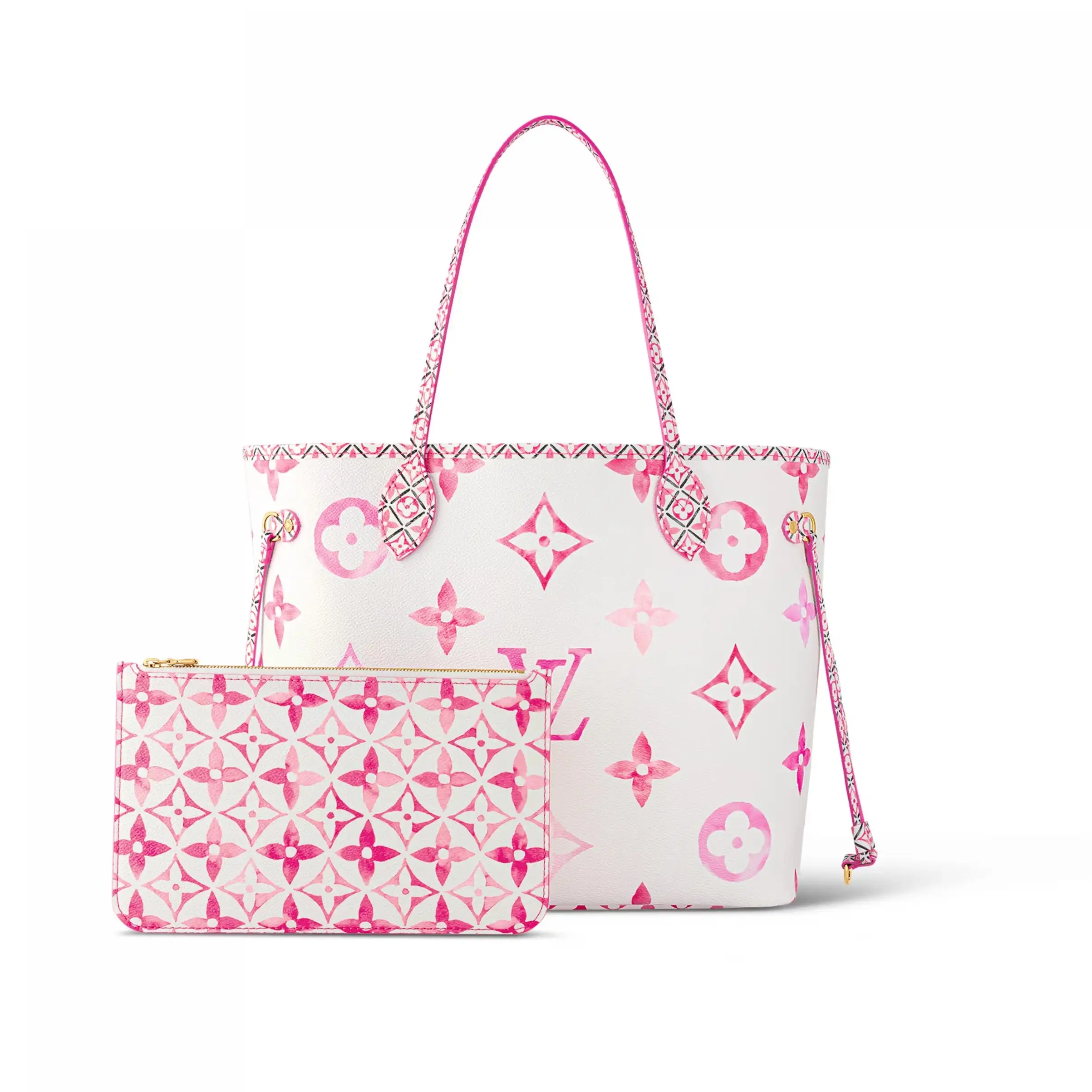 Cheap Louis Neverfull MM Vuitton Pink M22980 Monogram 0218