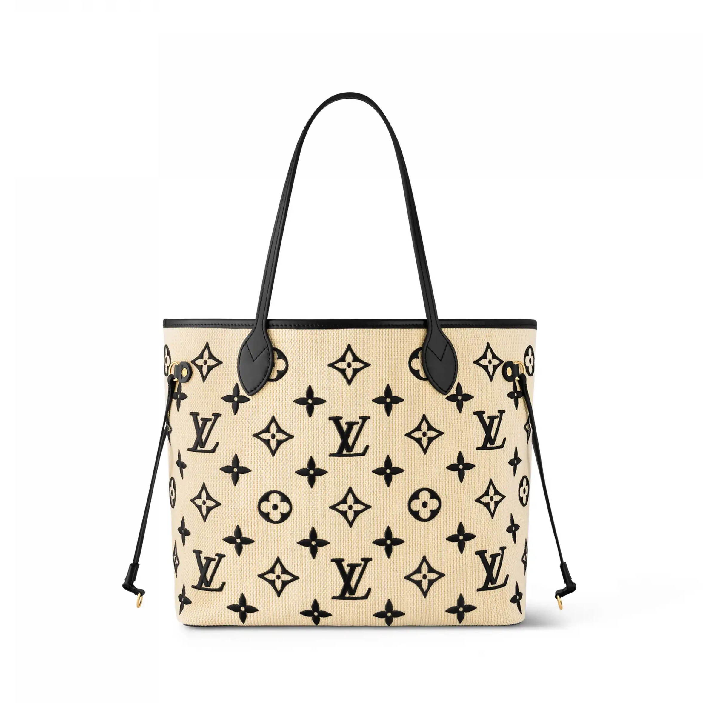 Cheap Black Beige Vuitton MM Lotus cotton M22838 Neverfull Louis 0211