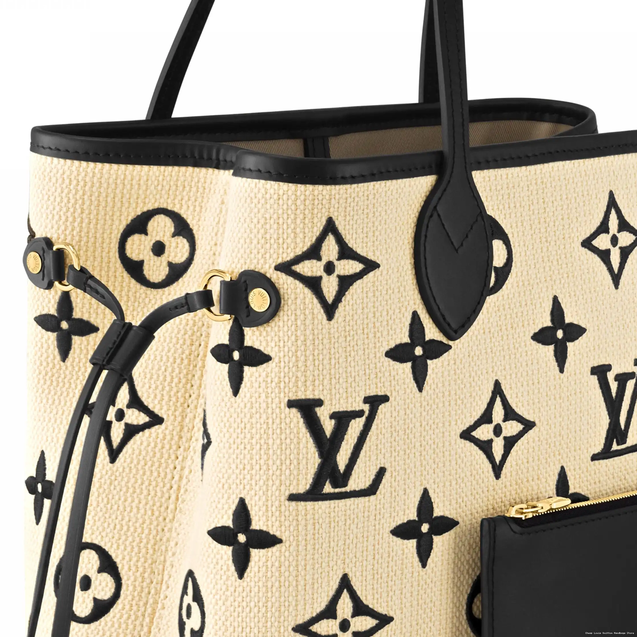 Cheap Black Beige Vuitton MM Lotus cotton M22838 Neverfull Louis 0211