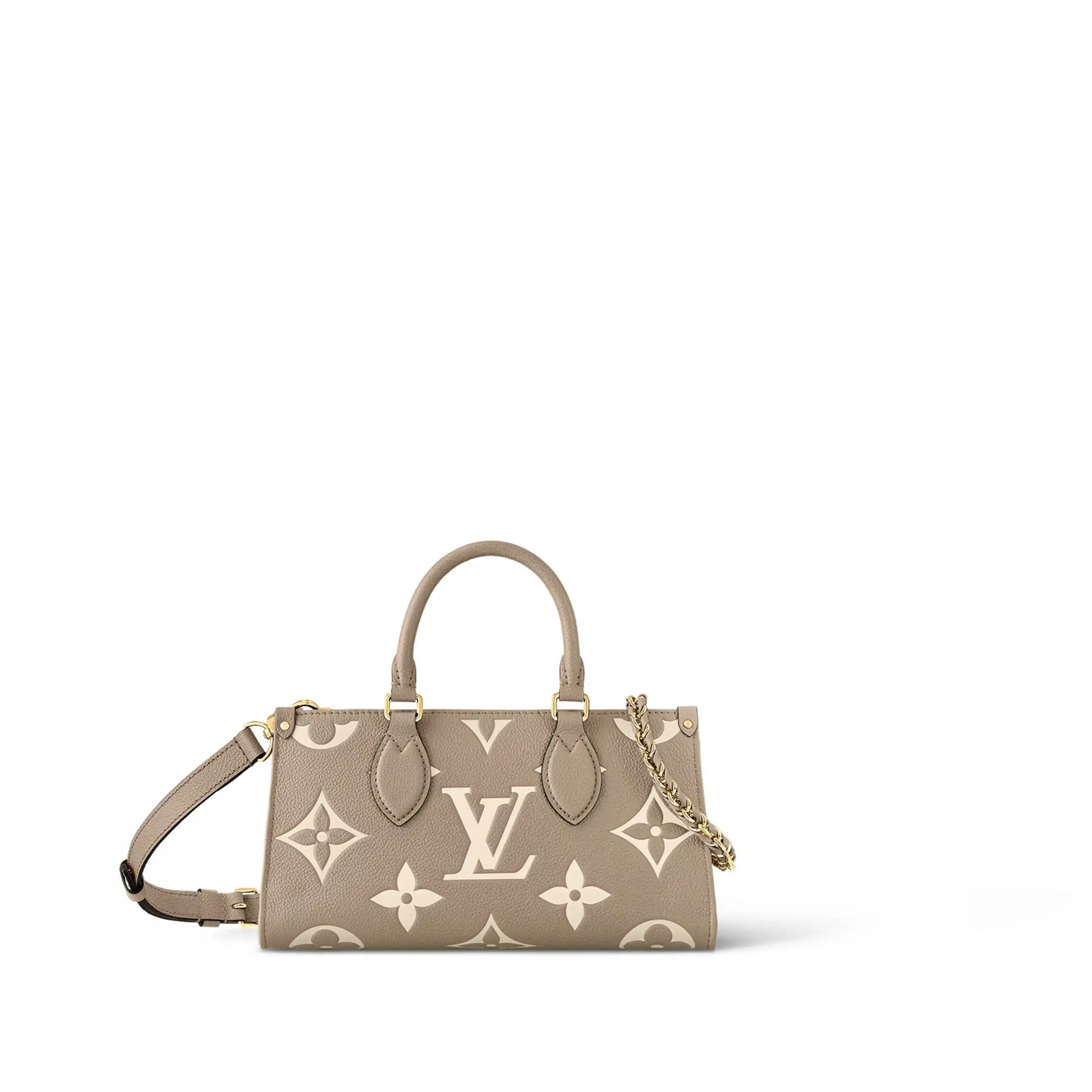 Cheap M23641 East Cream Dove Leather West Bicolor Louis OnTheGo Monogram Vuitton Empreinte 0215